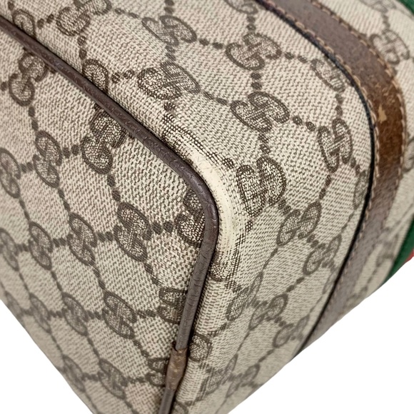 GUCCI Vintage Monogram Stripe Boston Bag - Picture 9 of 14